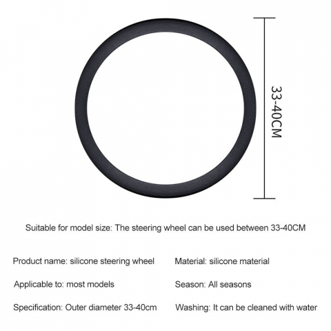 Husa Volan Silicon Elastica Universala pentru Dacia Bmw Golf Audi Renault Logan Opel Vw Ford Passat Skoda Hyundai Mazda Neagra Gri Rosu Roz Bej Maro Albastru Verde Antiderapanta e90 f10 e46 Ieftina Luxer [5]