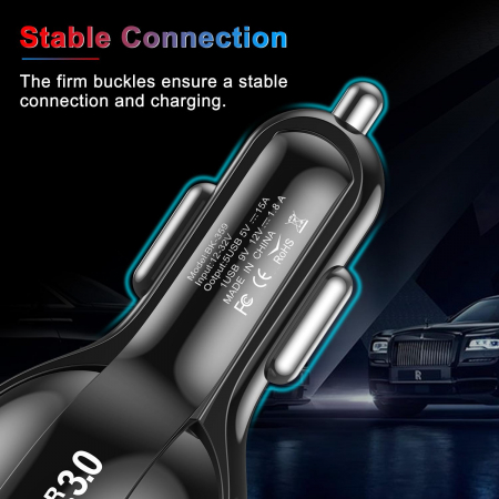 Incarcator Auto Qualcomm Quick Charge 3.0 cu 5 porturi USB, Iluminare LED, Incarcare rapida, Luxer, incarcator auto incarcare iphone samsung huawei universal altex usb, fast charge pentru telefon laptop ieftin priza 12V hama huawei dedeman luxer [5]