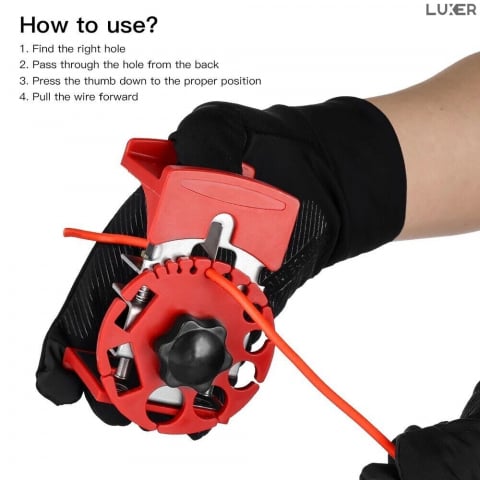 Instrument pentru Dezizolarea Cablurilor, Universal, 14 dimensiuni, Compact, 12 x 7.5 x 7.5 cm, Rosu, Luxer, Decablator, Dezizolare Cablu/Fire Electric Cleste Dezizolat Automat Honrbach Brico Depot Olx Leroy ieftin Luxer [6]