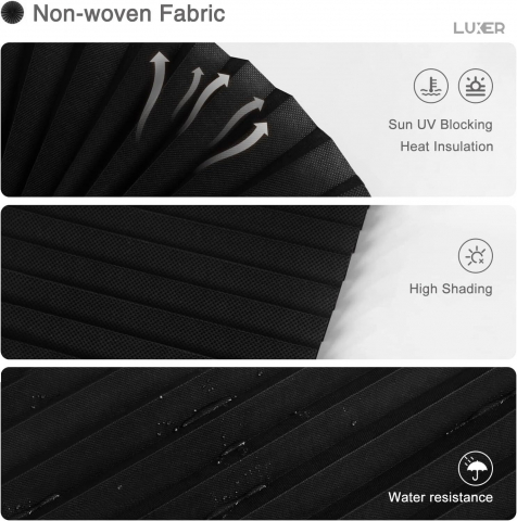Jaluzea Plisata cu Sistem de Prindere Autoadeziv Luxer, Dimensiuni 90x180 cm, Negru, jaluzele geamuri mansarda rulou dedeman velux leroy merlin pentru ferestre interior hornbach ieftine luxer [8]