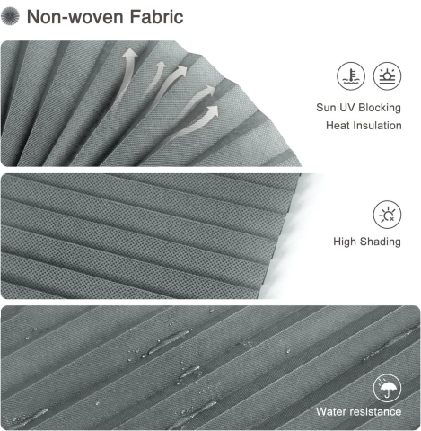 Jaluzea Plisata cu Sistem de Prindere Autoadeziv Luxer, Dimensiuni 90x180 cm, Gri, jaluzele geamuri mansarda rulou dedeman velux leroy merlin pentru ferestre interior hornbach ieftine luxer [6]