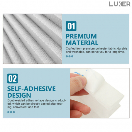 Jaluzele Plisata cu Sistem de Prindere Autoadeziv Luxer, Dimensiuni 150X60 cm, Alb, jaluzele geamuri mansarda rulou dedeman velux leroy merlin pentru ferestre interior hornbach ieftine luxer+ [5]