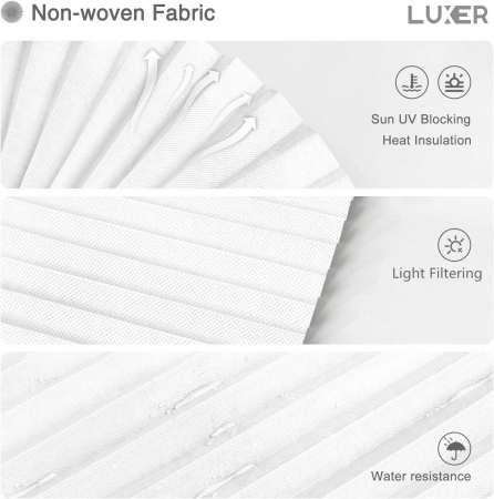 Jaluzele Plisata cu Sistem de Prindere Autoadeziv Luxer, Dimensiuni 150X60 cm, Alb, jaluzele geamuri mansarda rulou dedeman velux leroy merlin pentru ferestre interior hornbach ieftine luxer+ [4]