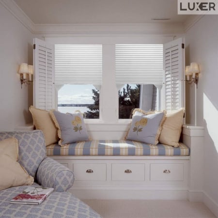 Set 2 Jaluzele Plisate cu Sistem de Prindere Autoadeziv Luxer, Dimensiuni 150X60 cm, Alb, jaluzele geamuri mansarda rulou dedeman velux leroy merlin pentru ferestre interior hornbach ieftine luxer+ [1]