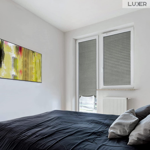 Set 2 Jaluzele Plisata cu Sistem de Prindere Autoadeziv Luxer, Dimensiuni 150X60 cm, Alb, jaluzele geamuri mansarda rulou dedeman velux leroy merlin pentru ferestre interior hornbach ieftine luxer [8]