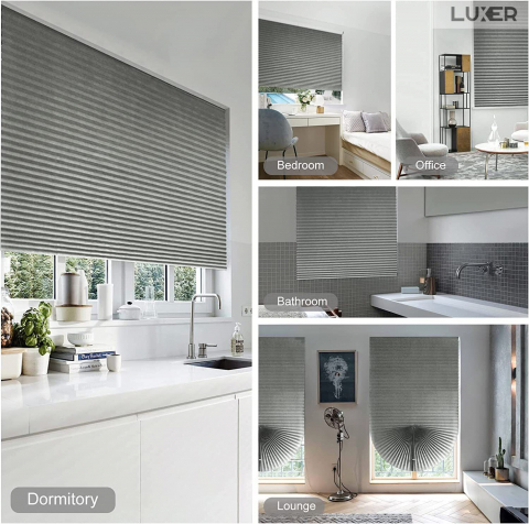 Set 3 Jaluzele Plisate cu Sistem de Prindere Autoadeziv Luxer, Dimensiuni 150X60 cm, Alb, jaluzele geamuri mansarda rulou dedeman velux leroy merlin pentru ferestre interior hornbach ieftine luxer [2]