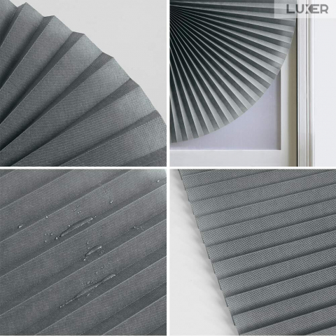 Set 4 Jaluzele Plisate cu Sistem de Prindere Autoadeziv Luxer, Dimensiuni 150X60 cm, Alb, jaluzele geamuri mansarda rulou dedeman velux leroy merlin pentru ferestre interior hornbach ieftine luxer [3]