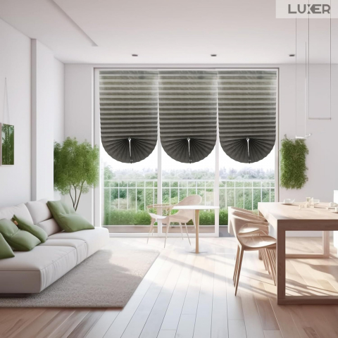 Set 2 Jaluzele Plisata cu Sistem de Prindere Autoadeziv Luxer, Dimensiuni 150X60 cm, Alb, jaluzele geamuri mansarda rulou dedeman velux leroy merlin pentru ferestre interior hornbach ieftine luxer [6]