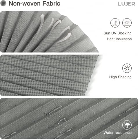 Set 3 Jaluzele Plisate cu Sistem de Prindere Autoadeziv Luxer, Dimensiuni 150X60 cm, Alb, jaluzele geamuri mansarda rulou dedeman velux leroy merlin pentru ferestre interior hornbach ieftine luxer [9]