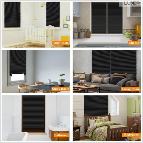 Jaluzele Plisata cu Sistem de Prindere Autoadeziv Luxer, Dimensiuni 150X60 cm, Alb, jaluzele geamuri mansarda rulou dedeman velux leroy merlin pentru ferestre interior hornbach ieftine luxer [8]