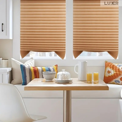 Set 2 Jaluzele Plisate cu Sistem de Prindere Autoadeziv Luxer, Dimensiuni 150X60 cm, Alb, jaluzele geamuri mansarda rulou dedeman velux leroy merlin pentru ferestre interior hornbach ieftine luxer [2]