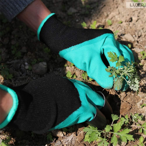 Manusi De Gradinarit Cu 4 Gheare Pentru Sapat, Plantat sau Plivit, Marime Universala, Verde, Luxer, potrivite pentru activitatile din gradina, leroy  merlin brico depot kaufland, pentru trandafiri flori [4]