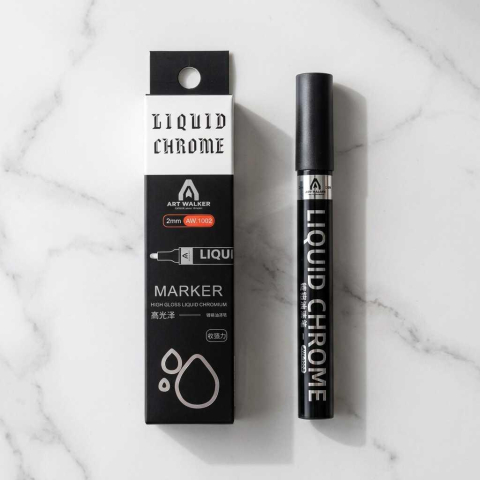 Produse Ingenioase - marker-permanent-cromat-argintiu-efect-oglinda-2mm-profesional