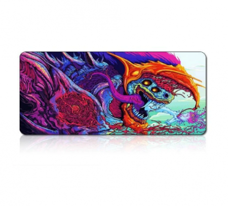 Mousepad Gaming Luxer Dragon 90 x 40 cm, Baza Cauciucata si Cusaturi laterale, Waterproof, Antiderapant,  mouse pad dragoni dragons lovers labe de catelusi fete aqirys gaming logitech razer rgb personalizat xxl altex emag mare luxer [2]