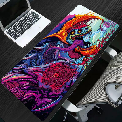 Mousepad Gaming Luxer Dragon 90 x 40 cm, Baza Cauciucata si Cusaturi laterale, Waterproof, Antiderapant,  mouse pad dragoni dragons lovers labe de catelusi fete aqirys gaming logitech razer rgb personalizat xxl altex emag mare luxer [1]