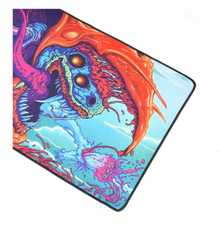 Mousepad Gaming Luxer Dragon 90 x 40 cm, Baza Cauciucata si Cusaturi laterale, Waterproof, Antiderapant,  mouse pad dragoni dragons lovers labe de catelusi fete aqirys gaming logitech razer rgb personalizat xxl altex emag mare luxer [3]