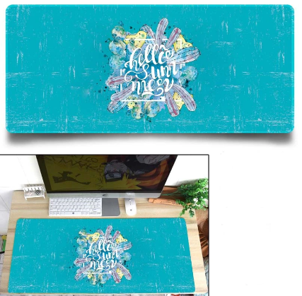 Laptop, Tablete & Telefoane - Mousepad Gaming Luxer Hello Summer 100 x 50 cm, Baza Cauciucata si Cusaturi laterale, Waterproof, Antiderapant, mouse pad hello summer vibes vara vacanta  aqirys gaming logitech razer rgb personalizat xxl altex emag mare luxer