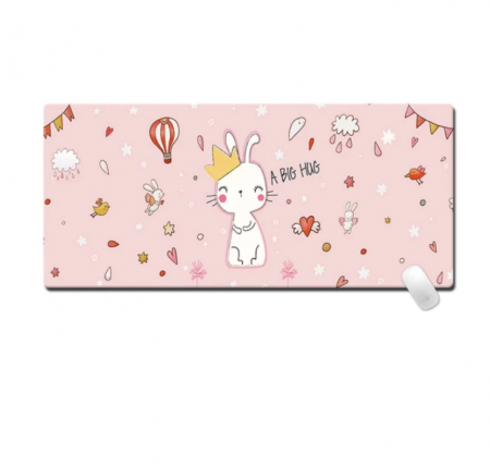 Mousepad Gaming Luxer Pisicuta 90 x 40 cm, Baza Cauciucata si Cusaturi laterale, Waterproof, Antiderapant, mouse pad pisici cats lovers fete aqirys flanco gaming logitech razer rgb personalizat xxl altex emag mare luxer ieftin [1]