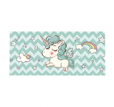 Mousepad Gaming Luxer Unicorn 90 x 40 cm, Baza Cauciucata si Cusaturi laterale, Waterproof, Antiderapant, mouse pad unicorn lovers fete aqirys gaming logitech razer rgb personalizat xxl altex emag mare luxer [2]