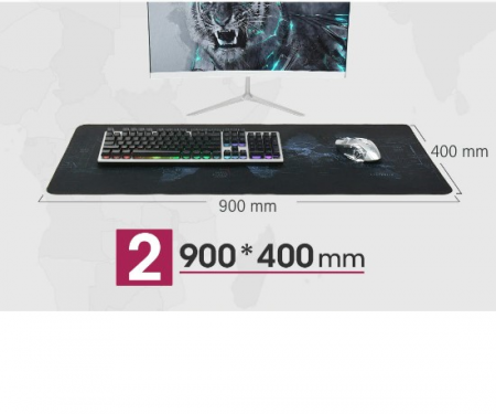 Mousepad Profesional Gaming Waterproof Antiderapant Luxer, Albastru Navy, 90x40 cm, mouse pad harta lumii world map xxl rgb hama world map emag amazon ieftin aqirys logitech razer personalizat emag steelseries mare altex flanco luxer [8]