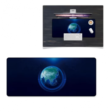 Mousepad Profesional Gaming Waterproof Antiderapant Luxer, Terra, 80x30 cm, mouse pad aqirys gaming logitech rgb razer xxl rgb steelseries xl personalizat qcj hyperx for gamer ieftin emag altex luxer