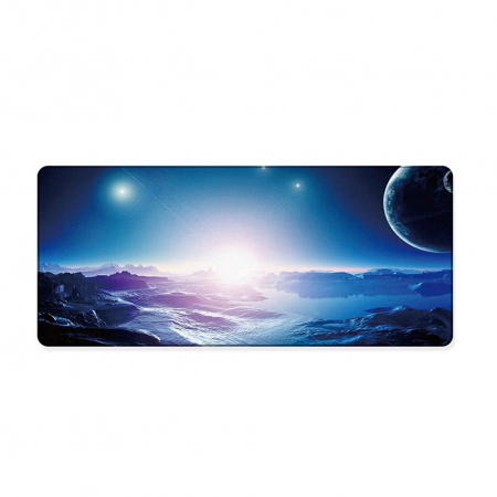 Mousepad Gaming Luxer Sky 90x40 cm, Baza Cauciucata si Cusaturi laterale, Waterproof, Antiderapant, mouse pad sky lovers cer luna nori futurist logitech razer rgb toucpad bes for xxl wireless mare altex flanco emag large v2 asus artisan razer ieftin luxer [3]