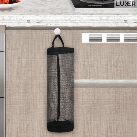 Organizator Pungi din PVC, Dispenser Sacose, Multifunctional, cu Maner pentru Agatare, Negru, 38.5x16 cm, Luxer [14]