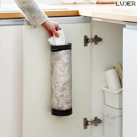 Organizator Pungi din PVC, Dispenser Sacose, Multifunctional, cu Maner pentru Agatare, Negru, 38.5x16 cm, Luxer [11]