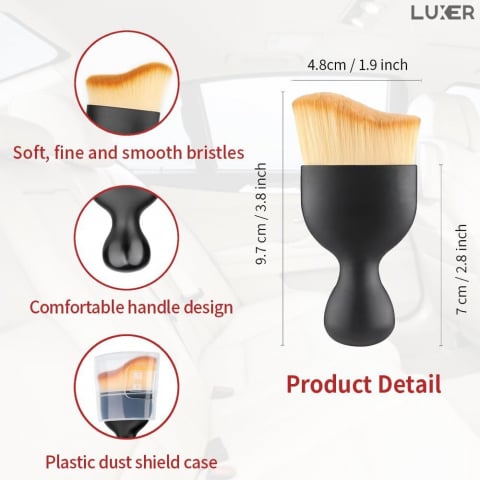 Perie Detailing Auto pentru Curățarea Interiorului Mașinii – Ideală pentru Bord, Guri de Aerisire, Ecrane Tactile și Suprafețe Delicate, Design Ergonomic și Peri Moi, Fără Zgârieturi, perie auto, detailing auto, curățare mașină, interior auto, pentru bord, moale, pentru suprafețe delicate, fără zgârieturi, accesorii detailing, curățare interior mașină, pentru guri de aerisire, pentru ecrane tactile, profesională, multifuncțională, unelte detailing, curățare bord mașină, accesorii auto curățenie, finisaje interioare, compactă, rezistentă. [9]