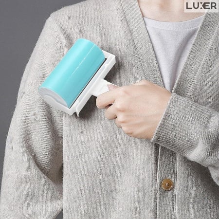 Rola Adeziva Haine Reutilizabila pentru Indepartarea Scamelor sau a Parului de Animale, Lavabila, Albastru, Dimensiuni 10x5.5 cm, Luxer [6]