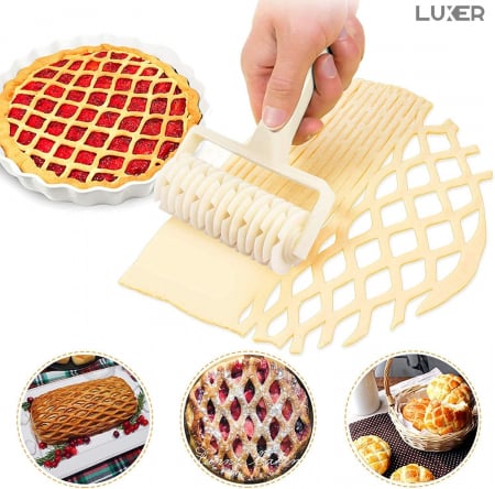 Produse si Accesorii Bucatarie - Rola Pentru Modelat Aluatul de Tarte, Placinte sau Prajituri, 17.5x10 cm, Luxer, rola pentru modelarea aluatului modelator aluat ieftin luxer