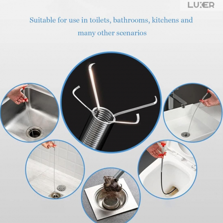 Sarpe Desfundare Chiuveta/Cada/WC/Tevi de Scurgere cu Sistem Extractor cu 4 Brate, Lungime 90 cm, Luxer, sarpe cu 4 brate pentru desfundat tevi karcher chiuveta kaufland leroy merlin dedeman 0.9 m 1.6m pentru desfundare wc tevi profesional hornbach mathaus olx ieftin luxer [14]