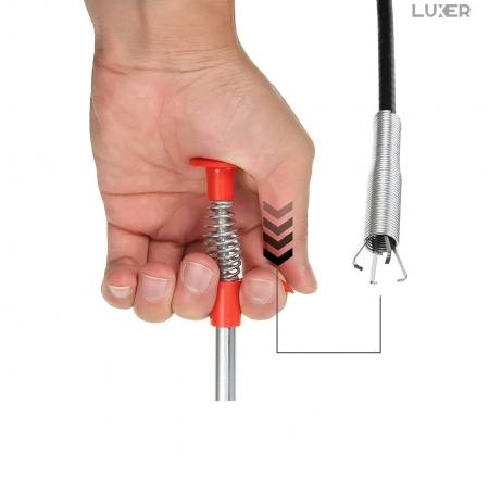 Sarpe Desfundare Chiuveta/Cada/WC/Tevi de Scurgere cu Sistem Extractor cu 4 Brate, Lungime 90 cm, Luxer, sarpe cu 4 brate pentru desfundat tevi karcher chiuveta kaufland leroy merlin dedeman 0.9 m 1.6m pentru desfundare wc tevi profesional hornbach mathaus olx ieftin luxer [15]
