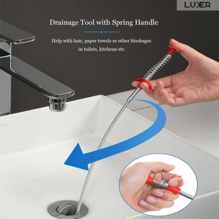 Sarpe Desfundare Chiuveta/Cada/WC/Tevi de Scurgere cu Sistem Extractor cu 4 Brate, Lungime 90 cm, Luxer, sarpe cu 4 brate pentru desfundat tevi karcher chiuveta kaufland leroy merlin dedeman 0.9 m 1.6m pentru desfundare wc tevi profesional hornbach mathaus olx ieftin luxer [10]