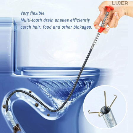 Sarpe Desfundare Chiuveta/Cada/WC/Tevi de Scurgere cu Sistem Extractor cu 4 Brate, Lungime 90 cm, Luxer, sarpe cu 4 brate pentru desfundat tevi karcher chiuveta kaufland leroy merlin dedeman 0.9 m 1.6m pentru desfundare wc tevi profesional hornbach mathaus olx ieftin luxer [12]