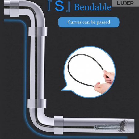 Sarpe Desfundare Chiuveta/Cada/WC/Tevi de Scurgere cu Sistem Extractor cu 4 Brate, Lungime 90 cm, Luxer, sarpe cu 4 brate pentru desfundat tevi karcher chiuveta kaufland leroy merlin dedeman 0.9 m 1.6m pentru desfundare wc tevi profesional hornbach mathaus olx ieftin luxer [13]
