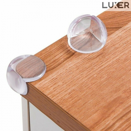 Set 10 Coltare Protectie Pentru Margini/Colturi Mobila, din Silicon, Forma Rotunda, Dimensiuni 3.5x2.5x2 cm, Luxer, protetctie colturi mobila cu muchii ascutite pentru copii dedeman ikea honbach emag jysk leroy pepco luxer [7]