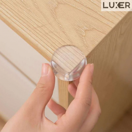 Sisteme Siguranta Copii - Set 10 Coltare Protectie Pentru Margini/Colturi Mobila, din Silicon, Forma Rotunda, Dimensiuni 3.5x2.5x2 cm, Luxer, protetctie colturi mobila cu muchii ascutite pentru copii dedeman ikea honbach emag jysk leroy pepco luxer