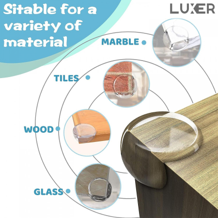 Set 10 Coltare Protectie Pentru Margini/Colturi Mobila, din Silicon, Forma Rotunda, Dimensiuni 3.5x2.5x2 cm, Luxer, protetctie colturi mobila cu muchii ascutite pentru copii dedeman ikea honbach emag jysk leroy pepco luxer [6]