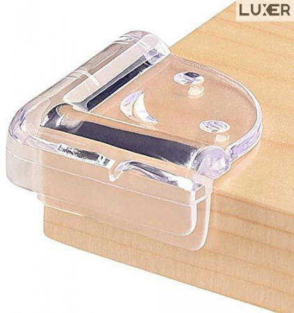 Set 10 Coltare Protectie Pentru Margini/Colturi Mobila, din Silicon, Forma Rotunda, Dimensiuni 3.5x2.5x2 cm, Luxer, protetctie colturi mobila cu muchii ascutite pentru copii dedeman ikea honbach emag jysk leroy pepco luxer