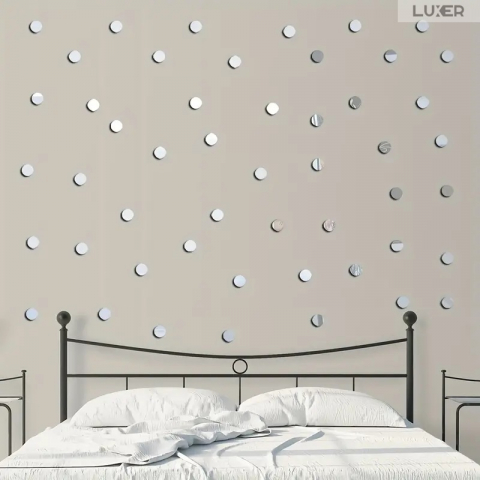 Set oglinzi acrilice buline Luxer oglinzi decorative de perete oglinda hol oglinzi dedeman pentru camera din acril decorativa ikea decor mobexpert jysk emag dormitor living autoadezive oglinda moderne rezistente auriu 3 cm diametru [8]