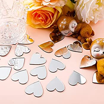 Set oglinzi acrilice model inimioara Luxer oglinzi decorative de perete oglinda hol oglinzi dedeman pentru camera din acril decorativa ikea decor mobexpert jysk emag dormitor living autoadezive oglinda moderne rezistente auriu 2x2.5 cm [8]
