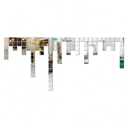 Set oglinzi acrilice patrate Luxer oglinzi decorative de perete oglinda hol oglinzi dedeman pentru living din acril decorativa ikea decor mobexpert jysk emag dormitor living autoadezive oglinda aurie moderne rezistente auriu [6]