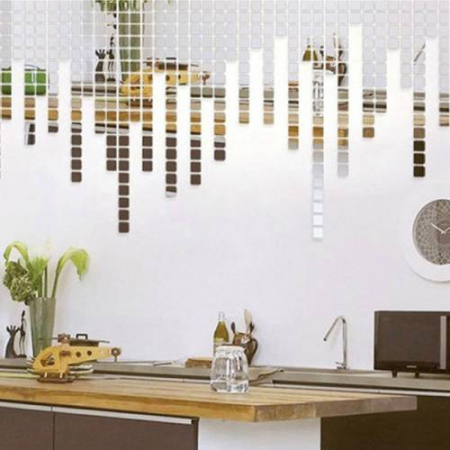 Set oglinzi acrilice patrate Luxer oglinzi decorative de perete oglinda hol oglinzi dedeman pentru living din acril decorativa ikea decor mobexpert jysk emag dormitor living autoadezive oglinda aurie moderne rezistente auriu [4]