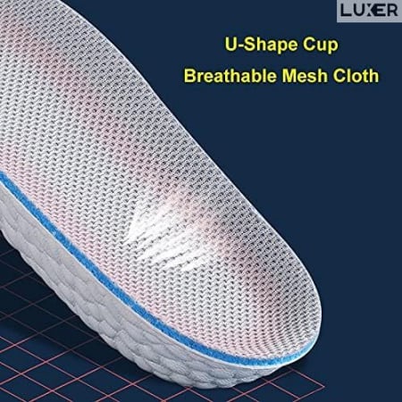 Set 2 Branturi Inaltatoare din Spuma Poliuretanica pentru Pantofi, Adidasi, Ghete, Unisex, Universale, +1.5 cm, +2.5 cm, Luxer, branturi inaltatoare antialunecare din silicon ortopedice deichmann ieftine luxer [2]