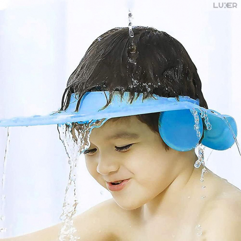 Toate Produsele - Set 2 Casti de Baie cu Marime Ajustabila Pentru Copii, Casca de Protectie Dus, Protectie Pentru Ochi si Urechi, Albastra, Luxer, Casca Baie Pentru Bebelusi, Palarie Casca de Protectie  Materiale Moi, Luxer