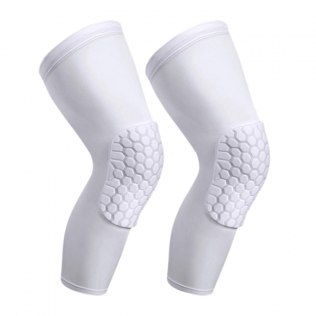 Aparatori si Protectii Sport - Set 2 Genunchiere Elastice cu Tampon de Protectie Luxer pentru baschet/volei/handbal, Unisex, 46 cm, Negru, genunchiere ortopedice decathlon pentru baschet volei handbal nike tarmak compresive nike pentru suport al genunchiului si al ligamentelor medicale ieftin luxer