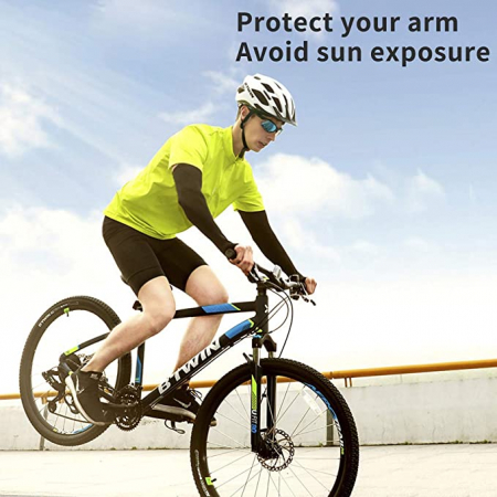 Set 2 Maneci Sport Unisex cu Protectie UV Luxer, Marime Universala, protectie auto, alergat, ciclism, pescuit, Negru, maneca protectie solara uv manusi fortbal alergat decathlon ieftine universale emag luxer [15]