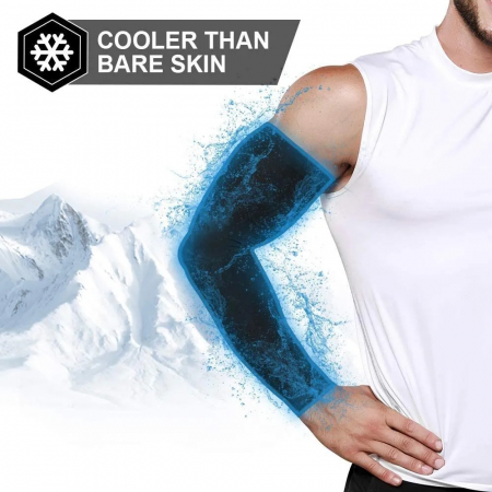 Set 2 Maneci Sport Unisex cu Protectie UV Luxer, Marime Universala, protectie auto, alergat, ciclism, pescuit, Negru, maneca protectie solara uv manusi fortbal alergat decathlon ieftine universale emag luxer [5]