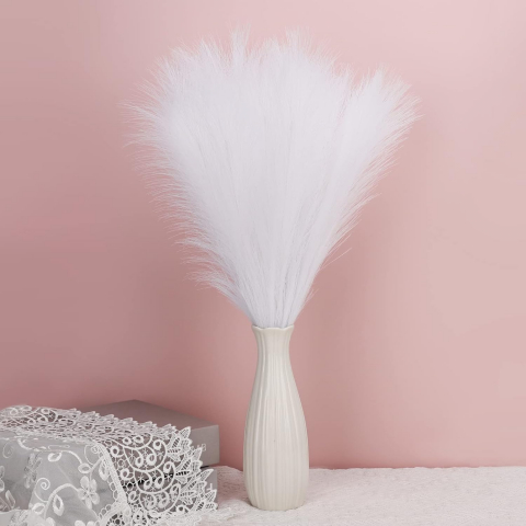 Flori Decorative - Set 3 Fire Iarba de Pampas Artificiala Din Matase Pentru Decoratiuni Casa, Birou sau Evenimente, Alb, Gri, Bej, Roz, Luxer, plante/flori decorative ornamentale, ornament interior, frunze decor pentru botez/nunta dedeman jysk leroy luxer